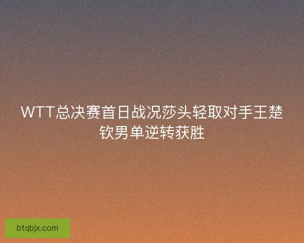 WTT总决赛首日战况莎头轻取对手王楚钦男单逆转获胜